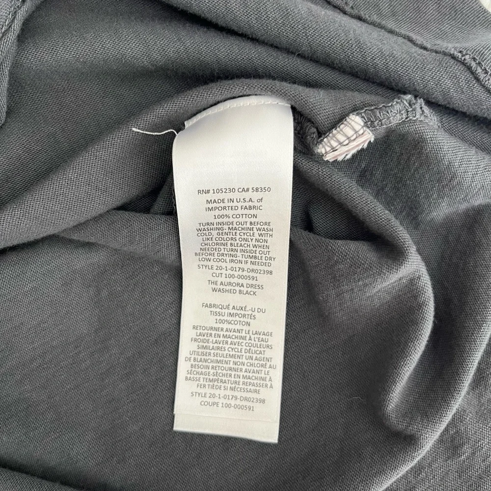 Current/Elliott Heather Grey Ruffled V-Neck T-Shirt Mini Dress, Size 1 (S) - Picture 3 of 6